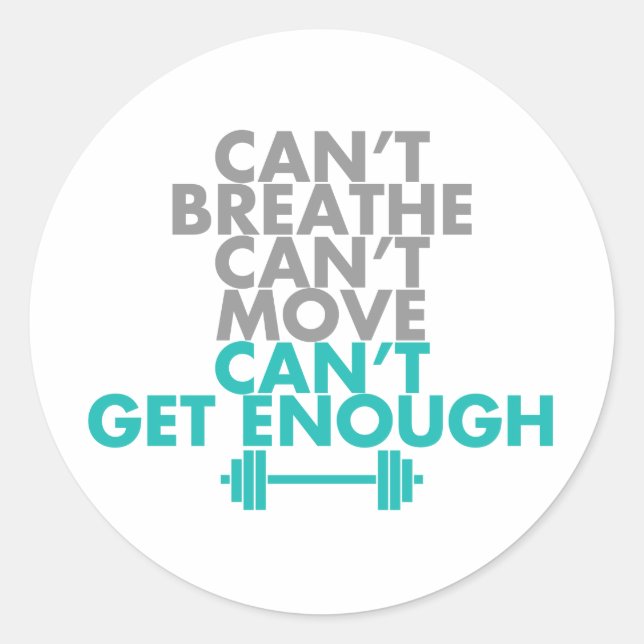 Adesivo Redondo Teal "Chega O Suficiente" (Frente)