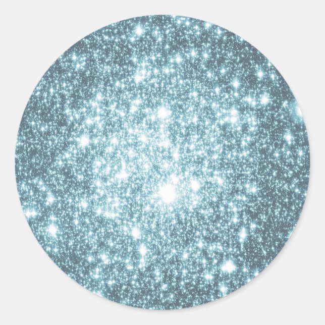 Adesivo Redondo Teal Stars (Frente)