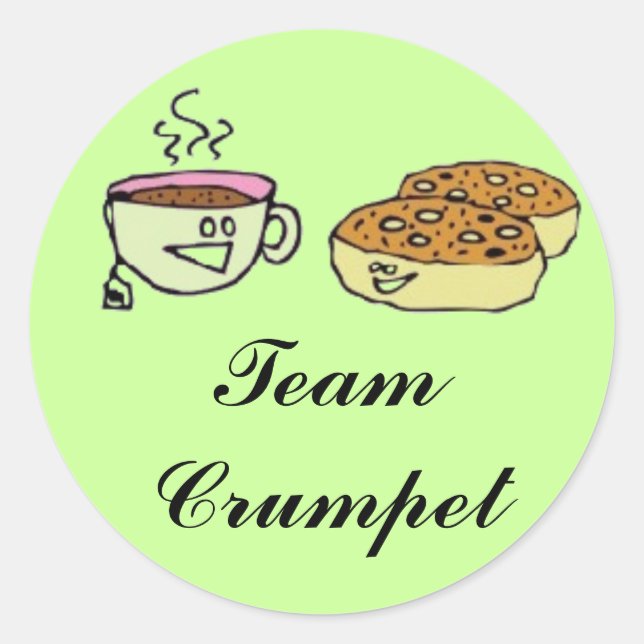 Adesivo Redondo Team Crumpet (Frente)