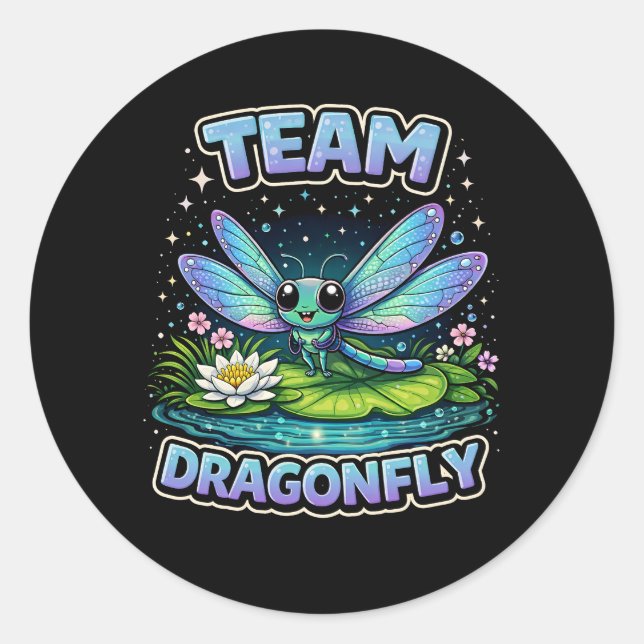 Adesivo Redondo Team Dragonfly (Frente)