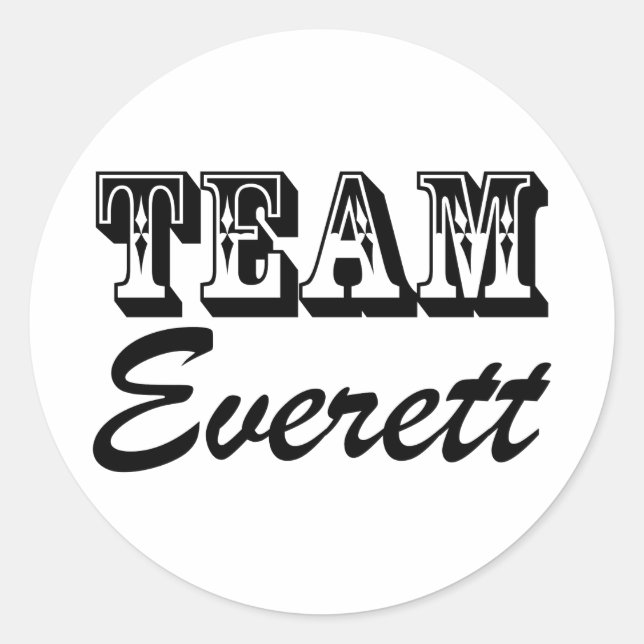 Adesivo Redondo Team Everett Stickers (Frente)