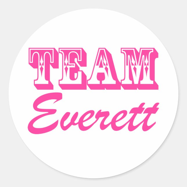 Adesivo Redondo Team Everett Stickers (Frente)