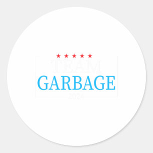 Adesivo Redondo Team Garbage 2024 Trump Us Election