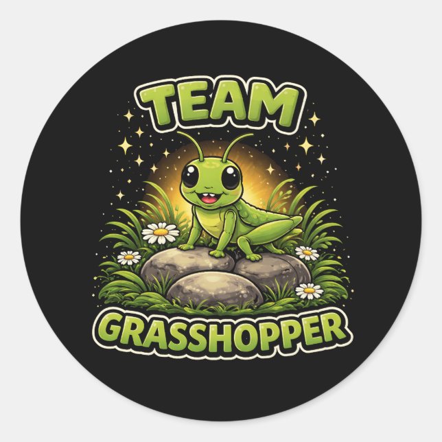 Adesivo Redondo Team Grasshopper (Frente)