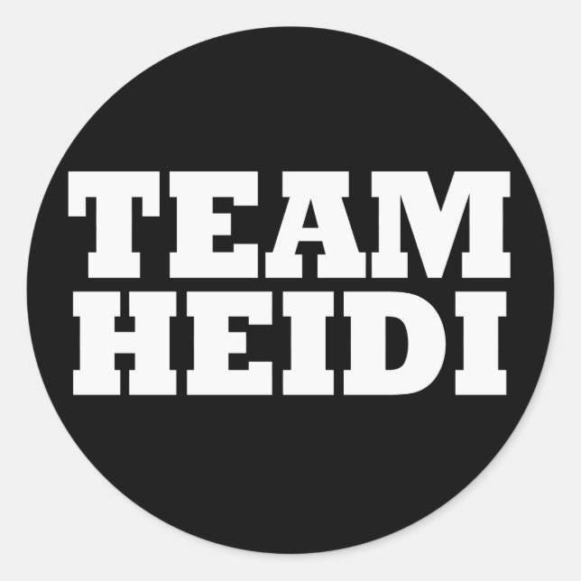 Adesivo Redondo Team Heidi Stickers (Frente)
