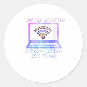 Adesivo Redondo Team Kindergarten nossa conexão é forte