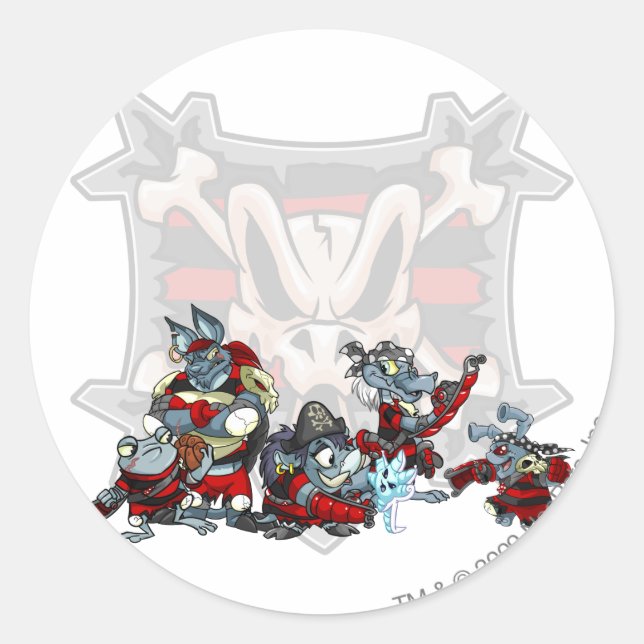 Adesivo Redondo Team Krawk Island Group (Frente)