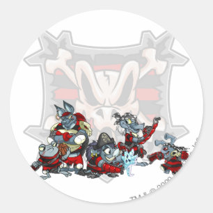 Adesivo Redondo Team Krawk Island Group