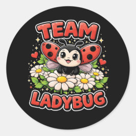 Adesivo Redondo Team Ladybug