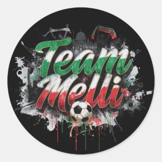 Adesivo Redondo Team Melli - o apelido da equipe do Irã