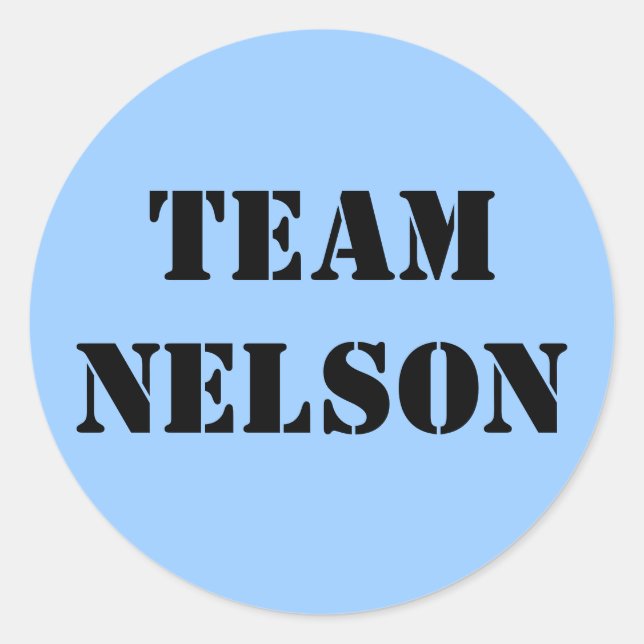 ADESIVO REDONDO TEAM NELSON (Frente)