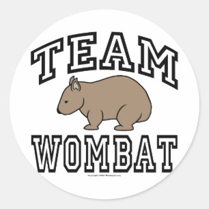 Adesivo Redondo Team Wombat