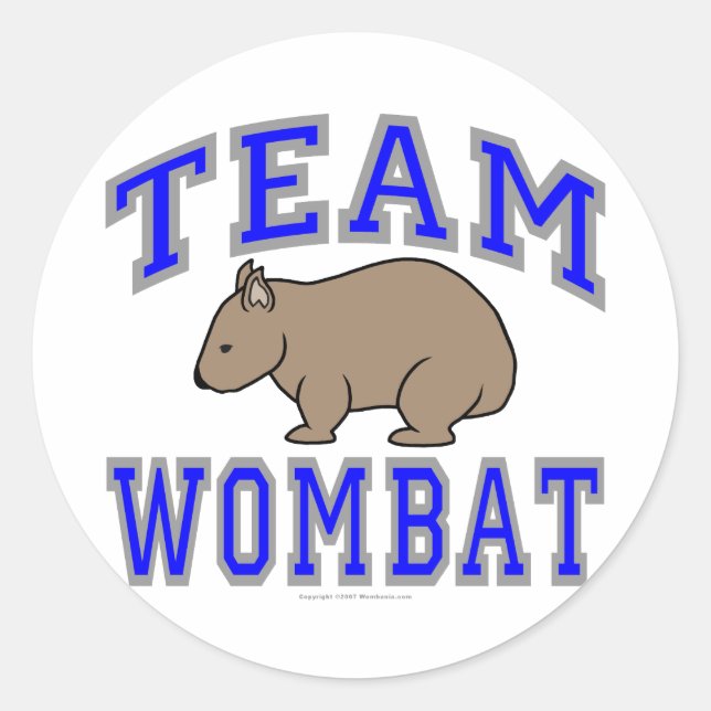 Adesivo Redondo Team Wombat II (Frente)
