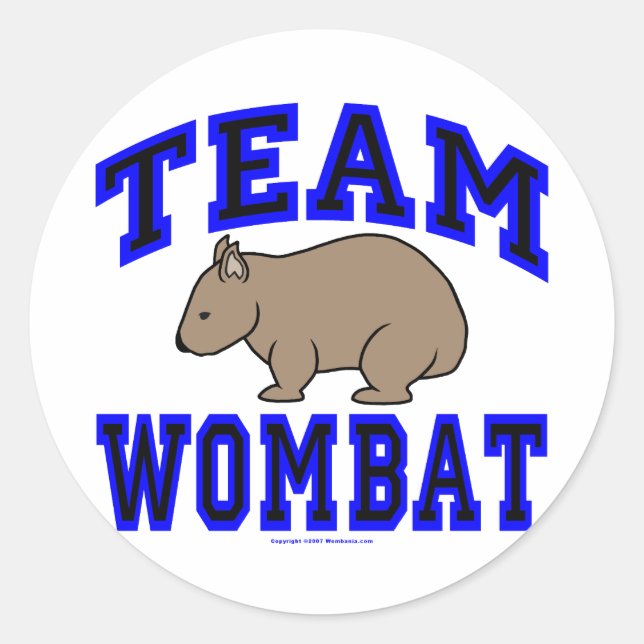 Adesivo Redondo Team Wombat IV Sticker (Frente)