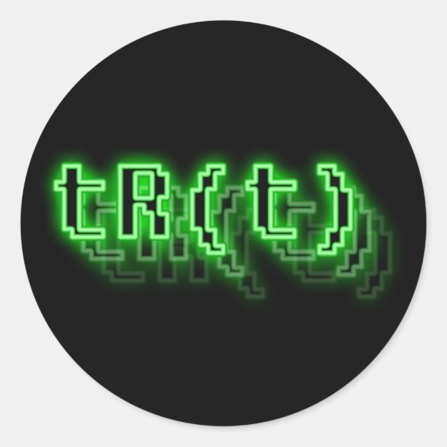 Adesivo Redondo TeamRecursiveTeam() Stickers (Frente)