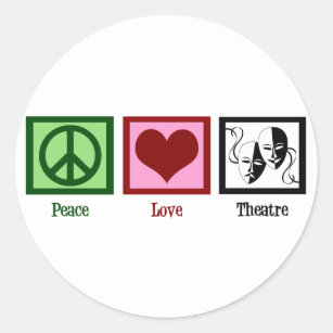 Adesivo Redondo Teatro do amor da paz