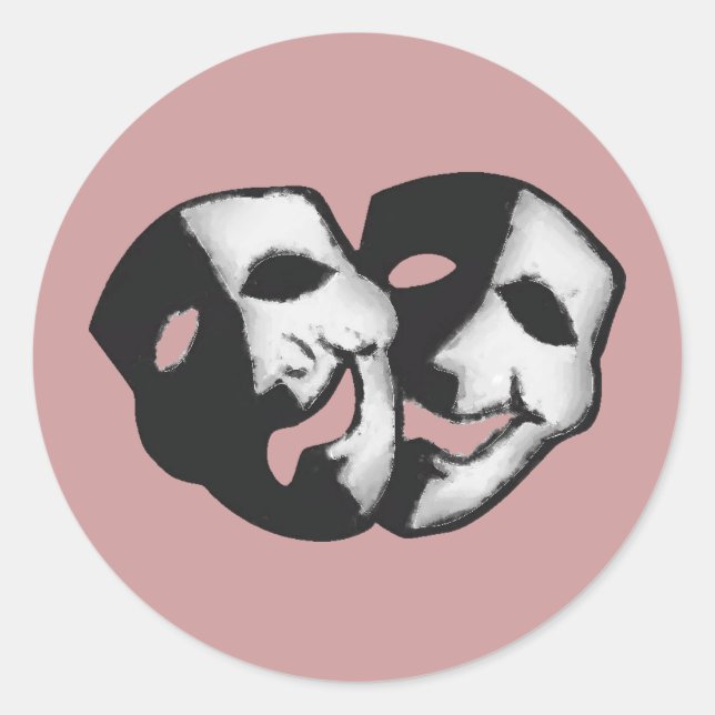 Adesivo Redondo Teatro é Vida (Frente)