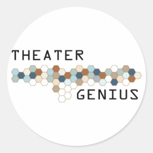 Adesivo Redondo Teatro Genius