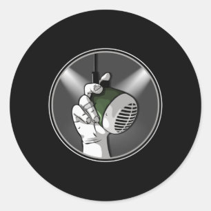 Adesivo Redondo Techno Music DJ Rave Electro Trance Idea