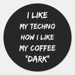 Adesivo Redondo Techno Music Rave DJ Eletro Festival Idea