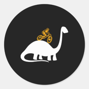 Adesivo Redondo Tecido de bicicleta de montanha de dinossauro Dino