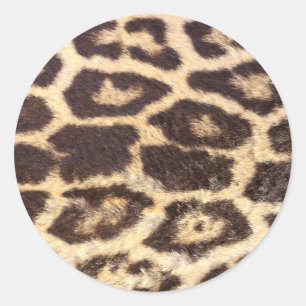 Adesivo Redondo Tecido de Manchas de Pelo de Leopardo