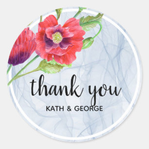 Adesivo Redondo Tecido de Organização Transparente Floral