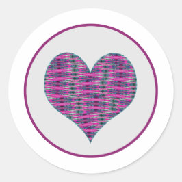 Adesivo Redondo Tecido Xadrez Cor-de-Rosa do Sudoeste