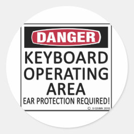 Adesivo Redondo Teclado de área operacional
