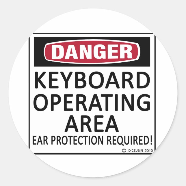 Adesivo Redondo Teclado de área operacional (Frente)
