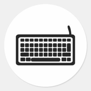 Adesivo Redondo Teclado de computador