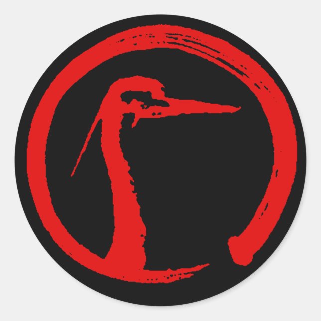 Adesivo Redondo Teclas Cork Budokai Dou / Stickers (Frente)