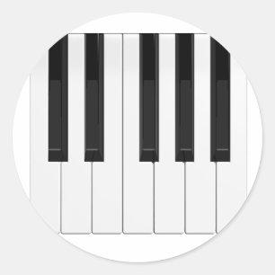 Adesivo Redondo Teclas do teclado/piano: