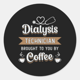 Adesivo Redondo Técnica De Diálise Trouxe Café Nefrologia Tech