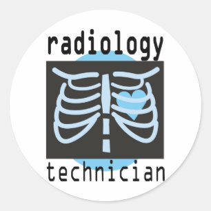 Adesivo Redondo Técnica de Radiologia