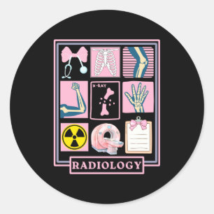 Adesivo Redondo Técnico de Rad de Raio X Radiologia Apreciação da