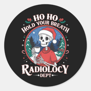 Adesivo Redondo Técnico de Radiologia de Natal Esqueleto Técnico d