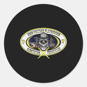 Adesivo Redondo Técnico de Subestação