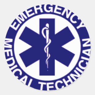 ADESIVO REDONDO TÉCNICO MÉDICO DA EMERGÊNCIA