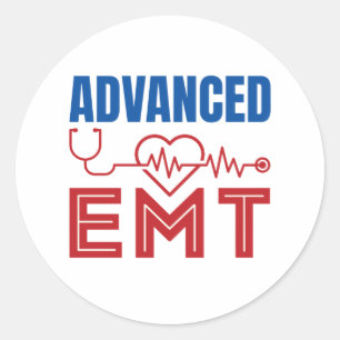 Adesivo Redondo Técnico médico de emergência EMT avançado
