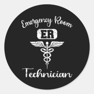 Adesivo Redondo Técnicos Do Er Tech Emergency Room