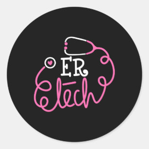 Adesivo Redondo Técnicos Do Er Tech Emergency Room