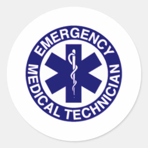 ADESIVO REDONDO TÉCNICOS MÉDICOS EMT DA EMERGÊNCIA