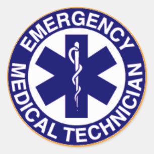 ADESIVO REDONDO TÉCNICOS MÉDICOS EMT DA EMERGÊNCIA