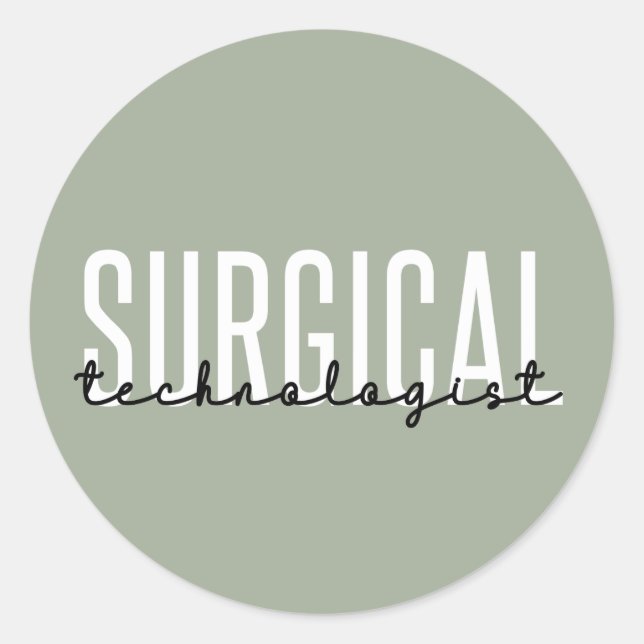 Adesivo Redondo Tecnologia cirúrgica Med Surg Tech Cirurgia (Frente)