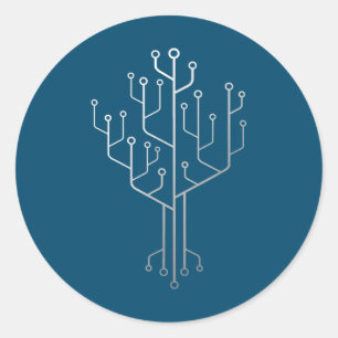 Adesivo Redondo Tecnologia de Engenheiro de Codificador de Árvore