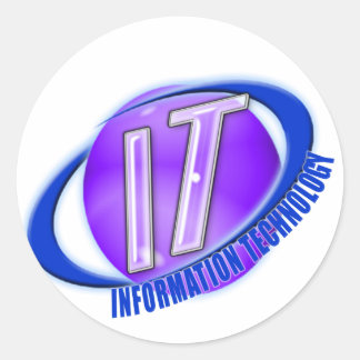 ADESIVO REDONDO TECNOLOGIA DE INFORMAÇÃO DO LOGOTIPO DE TI ORB/SWO