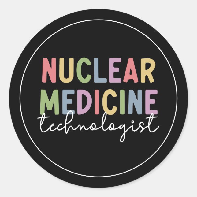 Adesivo Redondo Tecnologia de Medicina Nuclear CNMT Ofertas (Frente)