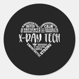 Adesivo Redondo Tecnologia de raios X, tecnólogo Xray