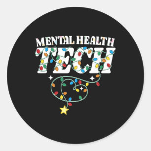 Adesivo Redondo Tecnologia de Saúde Mental Natal Tecnólogo Psiquiá